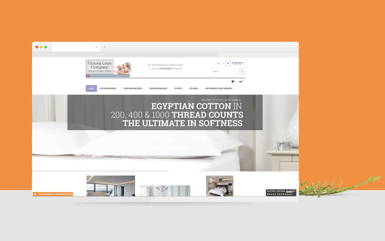 Victoria Linen Company site Custom  Applications Scopic