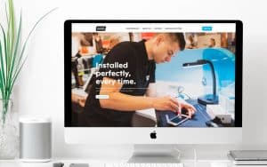 Responsive e-commerce platform interface for telecommunications with custom workflows and RBAC
