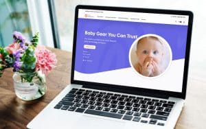 Responsive WordPress e-commerce website design for RentBabyTech custom development