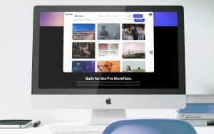 User interface of Picflow media app showcasing cross-platform design and interactive features