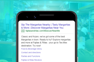 Colorful Fajitas & ‘Ritas ad campaign graphics showcasing digital marketing strategies on WordPress platform