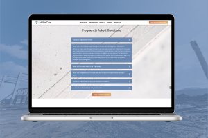 Responsive healthcare job portal landing page showcasing digital marketing and SEO integration