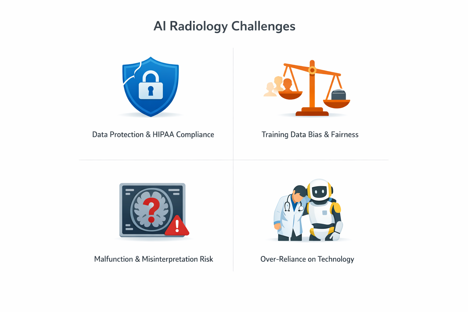 AI Radiology Challenges Infographic