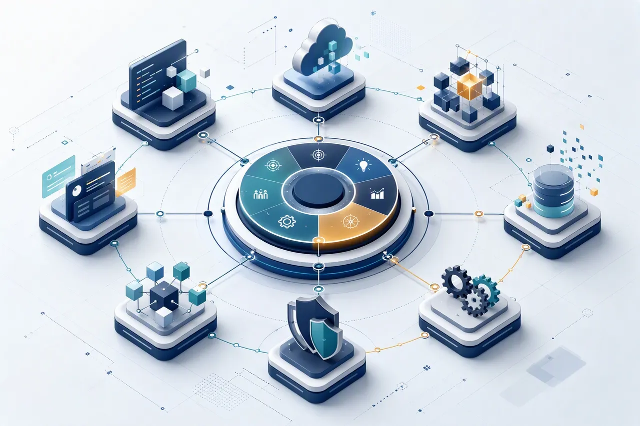 digital-strategy Digital ecosystem driving modern business strategy and innovation.